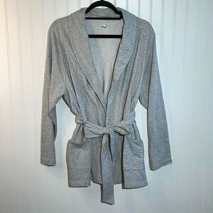 SB Active Cardigan Womens XLarge Gray Belted With Pockets Athleisure Classiccore